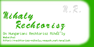 mihaly rechtorisz business card